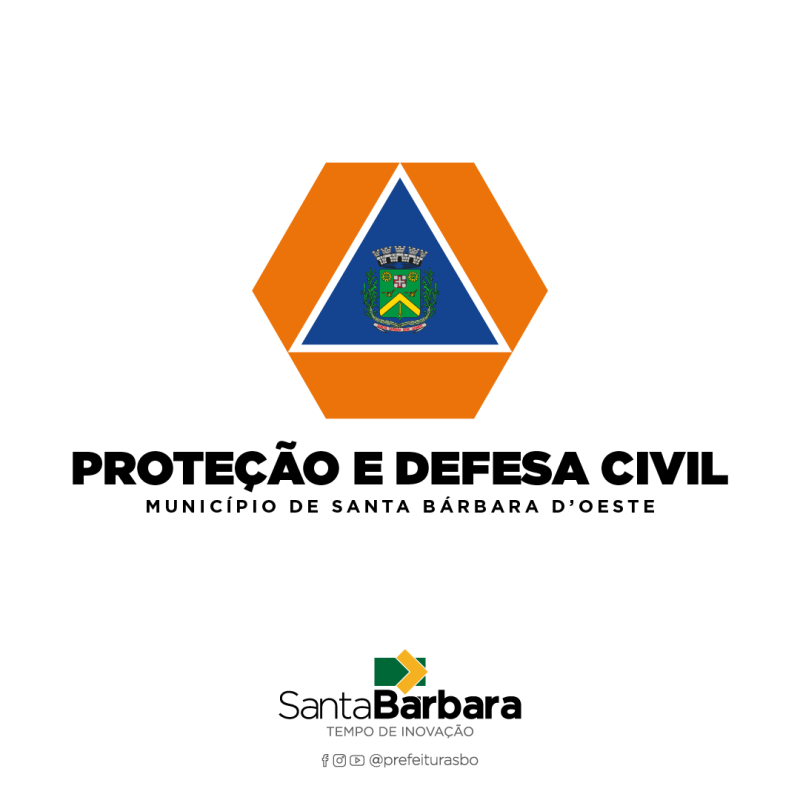 Defesa Civil de Santa Bárbara orienta sobre medidas de prevenção para as chuvas